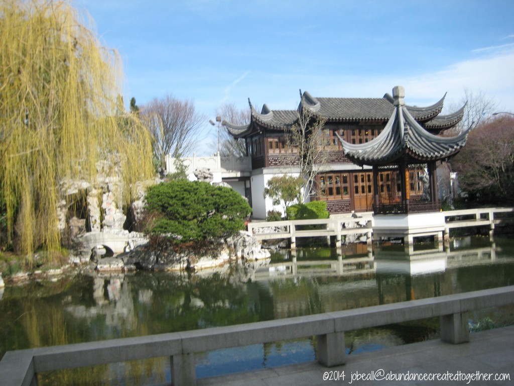 Named Oregon Lan Su 2-26-14 Willow and Tower Reflection